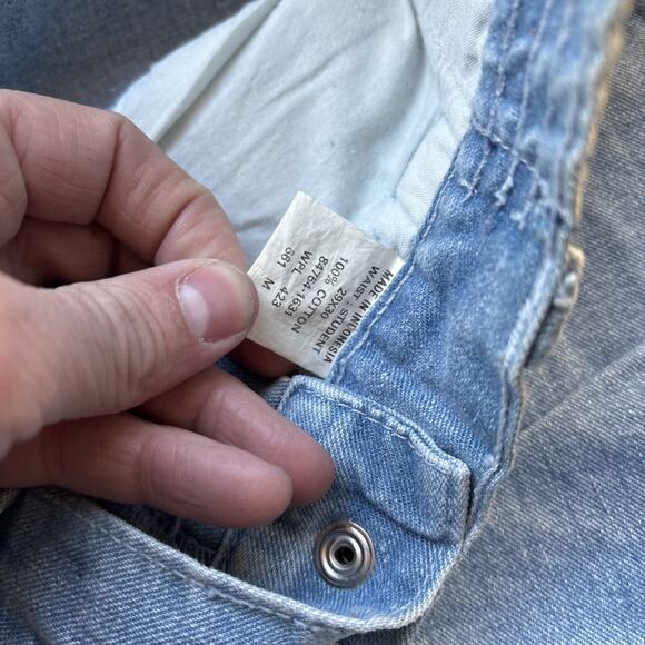 Deadstock 90s Dockers Jeans Mens 29x30 Pleated Denim Levis Cargo Tapered Vintage - Picture 5 of 11